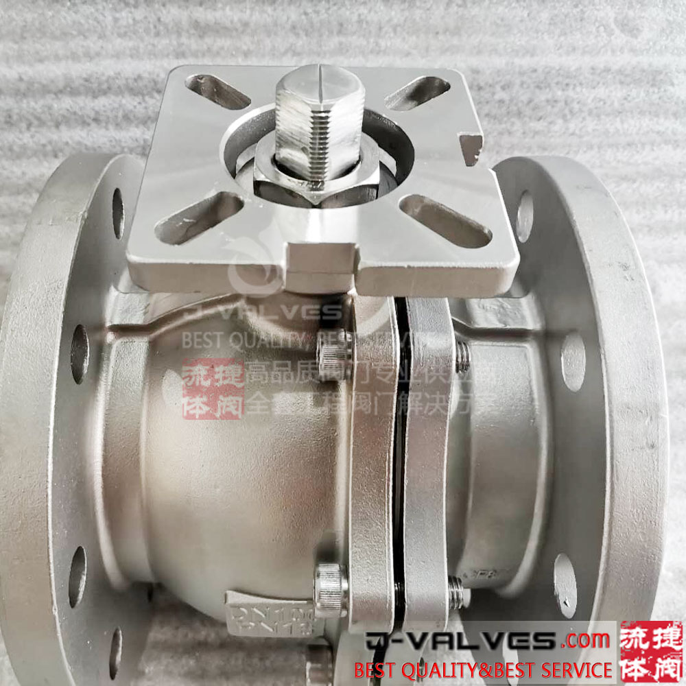 DIN Flange Floating CF8 Ball Valve with ISO5211 Mounting Pad