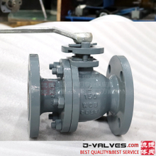 150LB Cast Steel Flange Type Floating Ball Valve with Handle Operation
