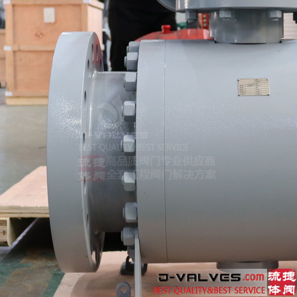 API6D 3PC Forged Steel Full Bore Trunnion Mounted Ball Valves Flanged Type with Gear Operation 600#
