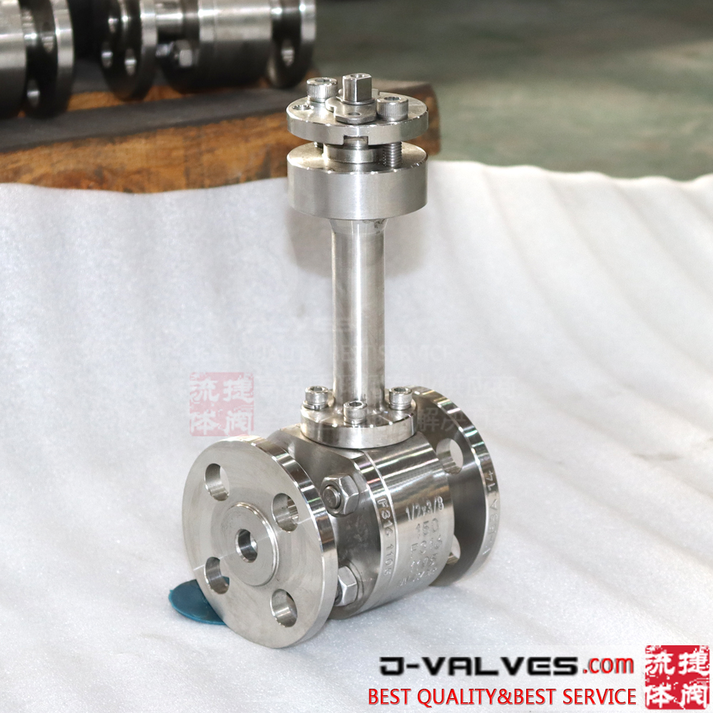 Low Temperature Forged Stainless Steel Floating Ball Valve Flanged Type with Handle Operation
